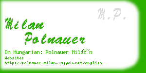 milan polnauer business card